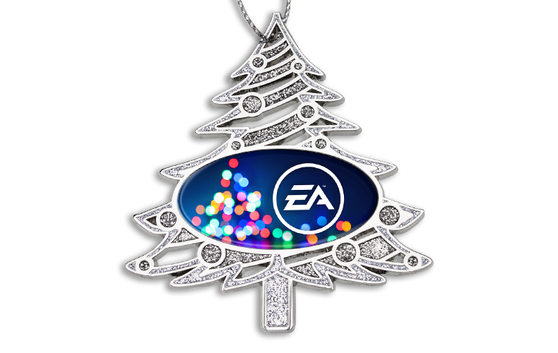 Die Cast Glitter Christmas Tree Ornament